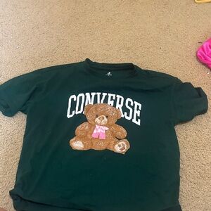 Converse green T-Shirt with Teddy Bear Design